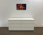 IKEA MALM Lipasto Lasilevyllä, 6 laatikkoa