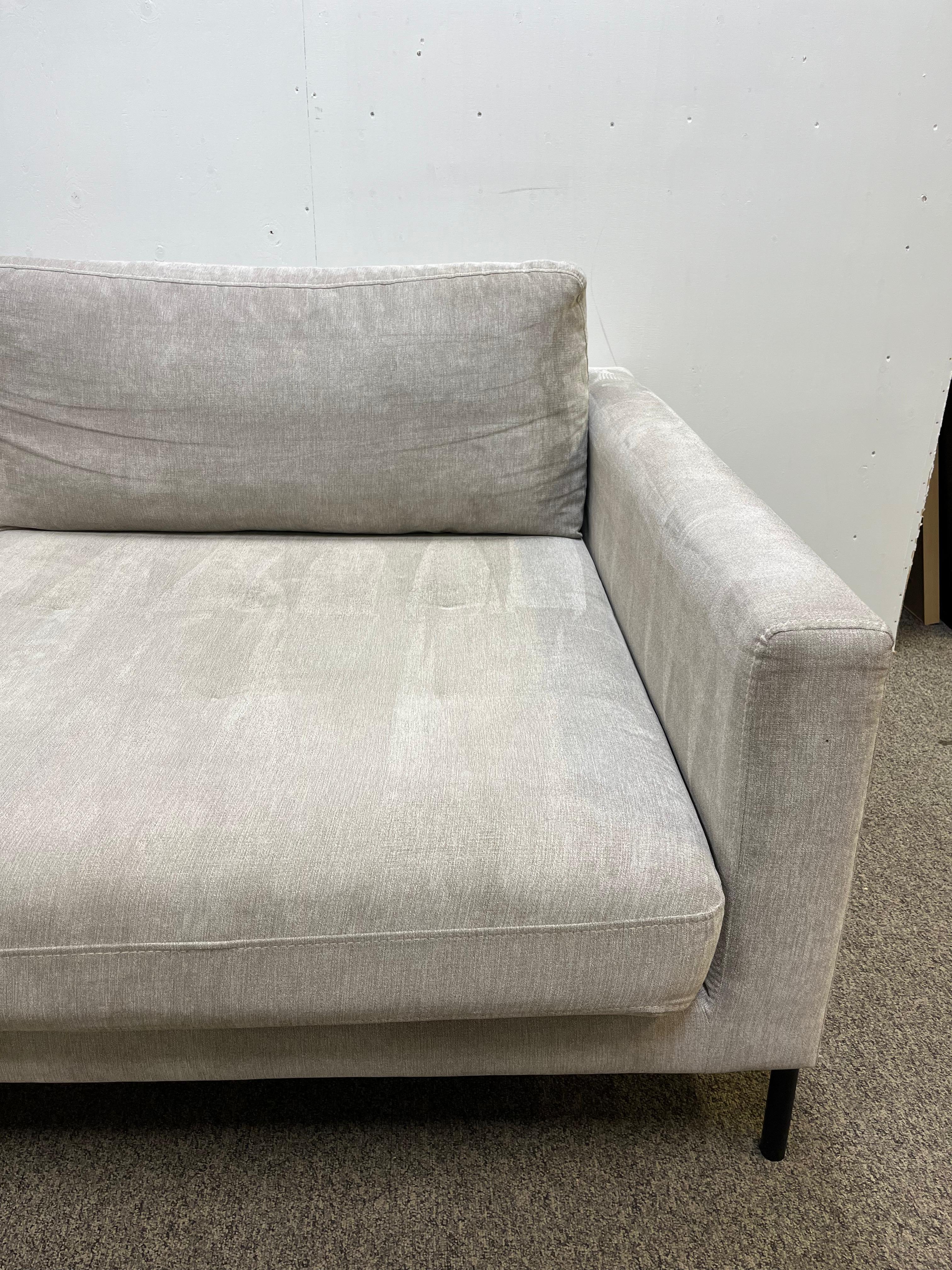 ASKO Moduulisohva, 2 osaa, kangas kitti/beige, mustat metallijalat