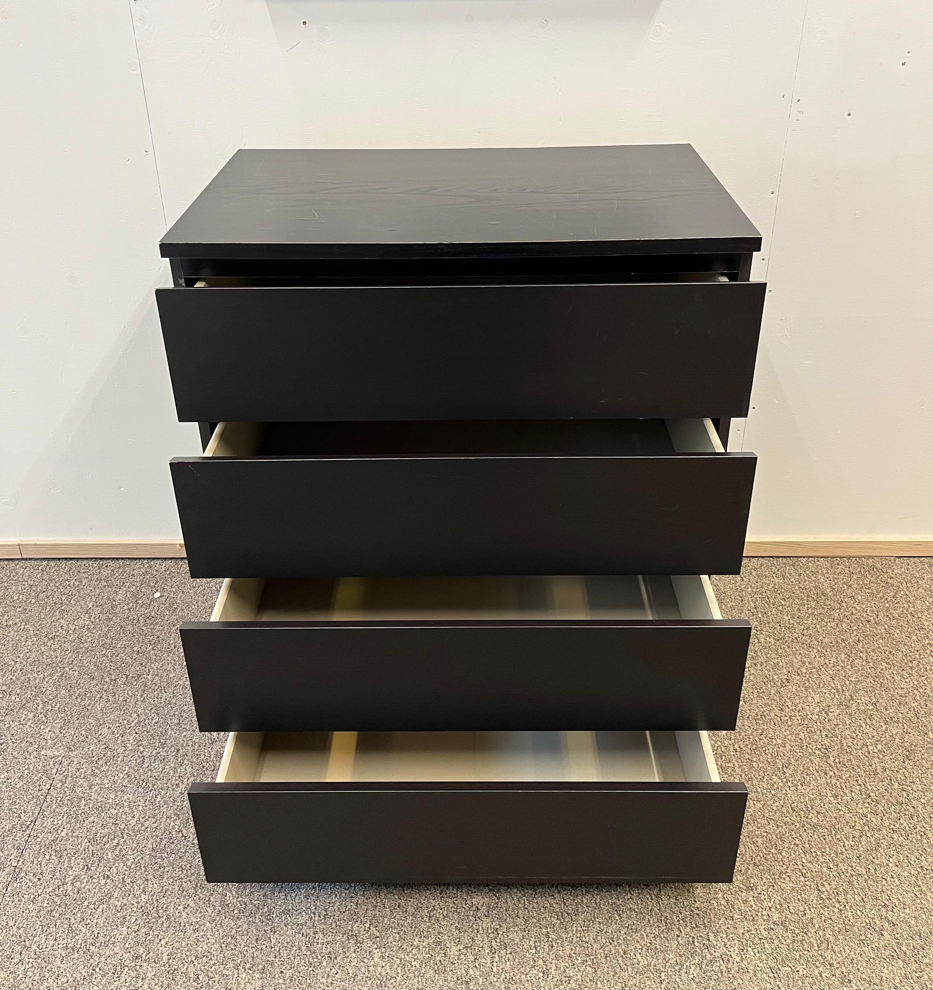 IKEA MALM Lipasto, 4 laatikkoa