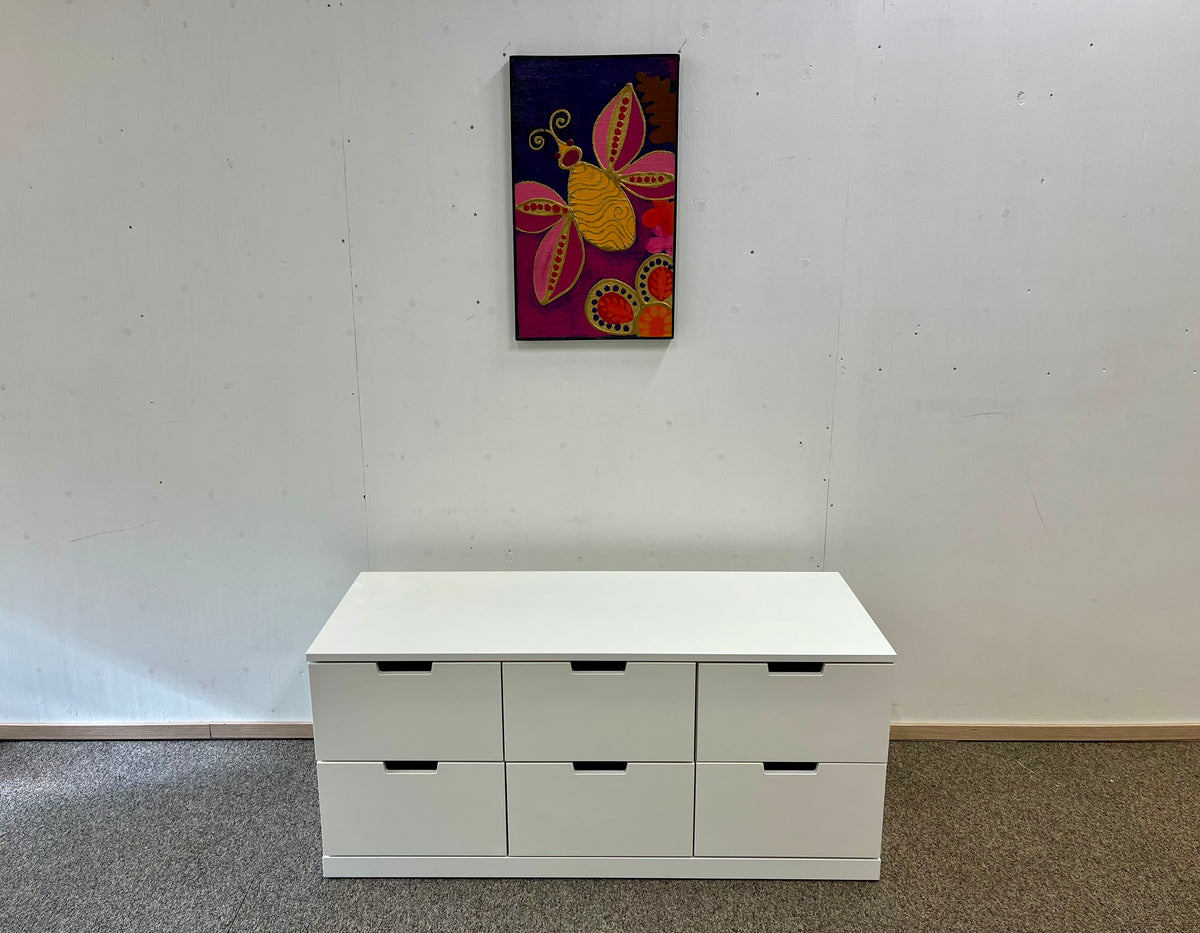 IKEA NORDLI Lipasto, 6 laatikkoa, valkoinen