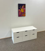 IKEA NORDLI Lipasto, 6 laatikkoa, valkoinen