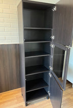 IKEA BESTÅ Säilytyskokonaisuus/vitriiniovet, mustanruskea