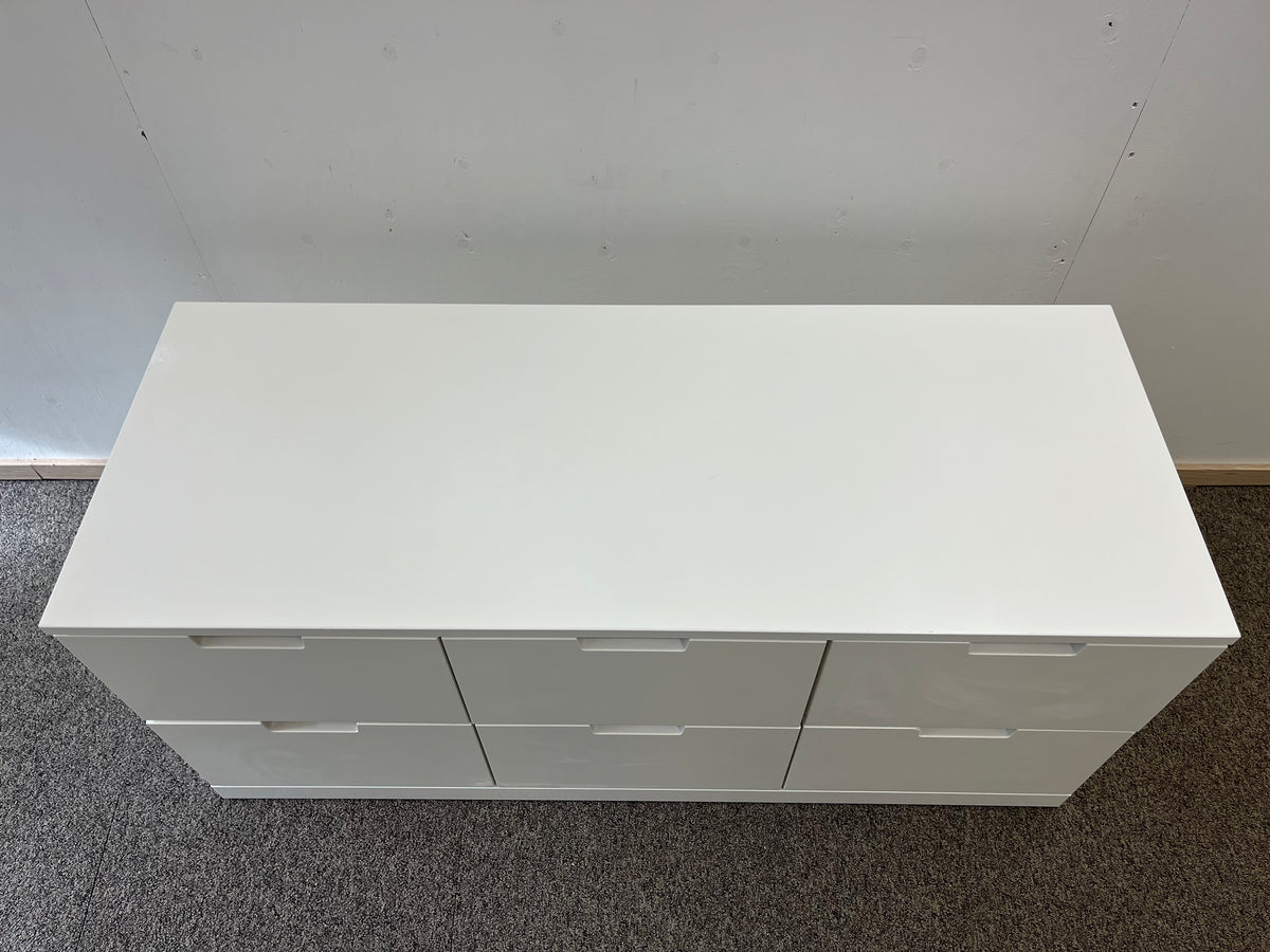 IKEA NORDLI Lipasto, 6 laatikkoa, valkoinen