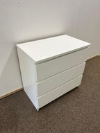 IKEA MALM Lipasto, 3 laatikkoa, valkoinen