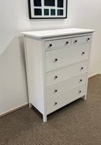 IKEA HEMNES Lipasto, 6 laatikkoa, valkoiseksi petsattu