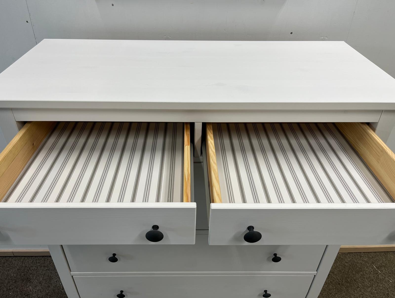 IKEA HEMNES Lipasto, 6 laatikkoa, valkoiseksi petsattu