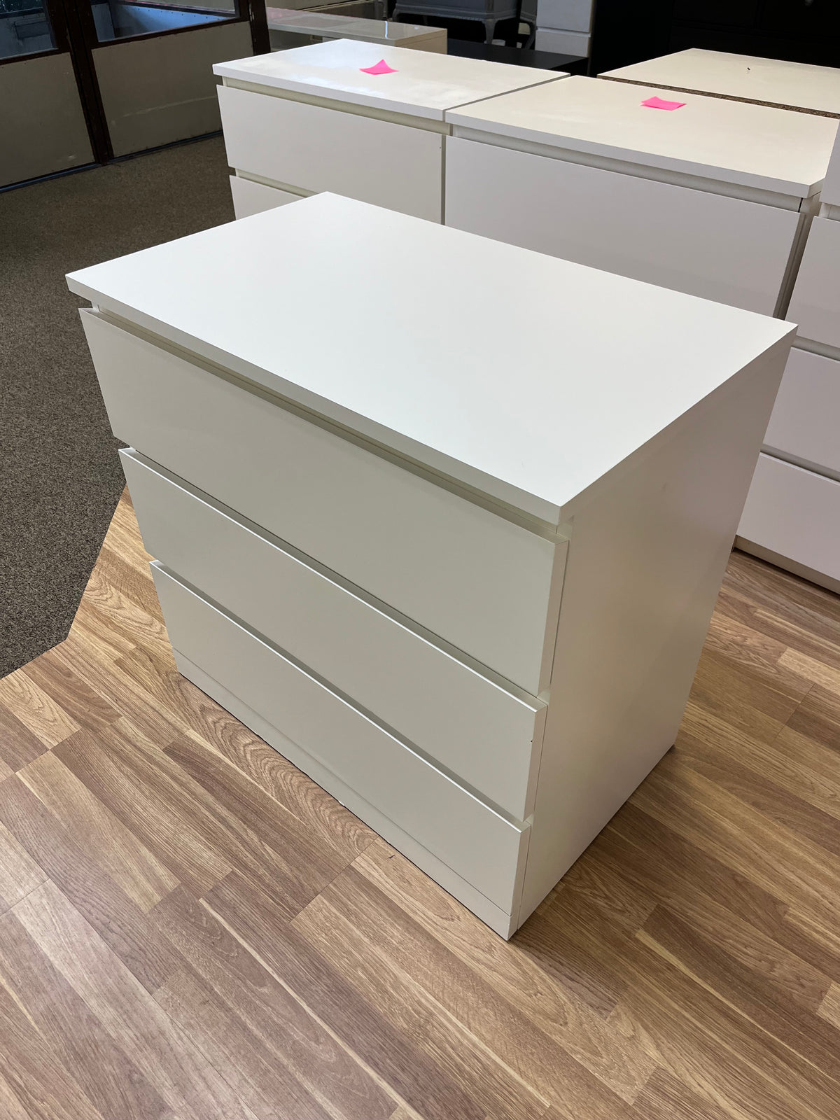 IKEA MALM Lipasto, 3 laatikkoa, valkoinen