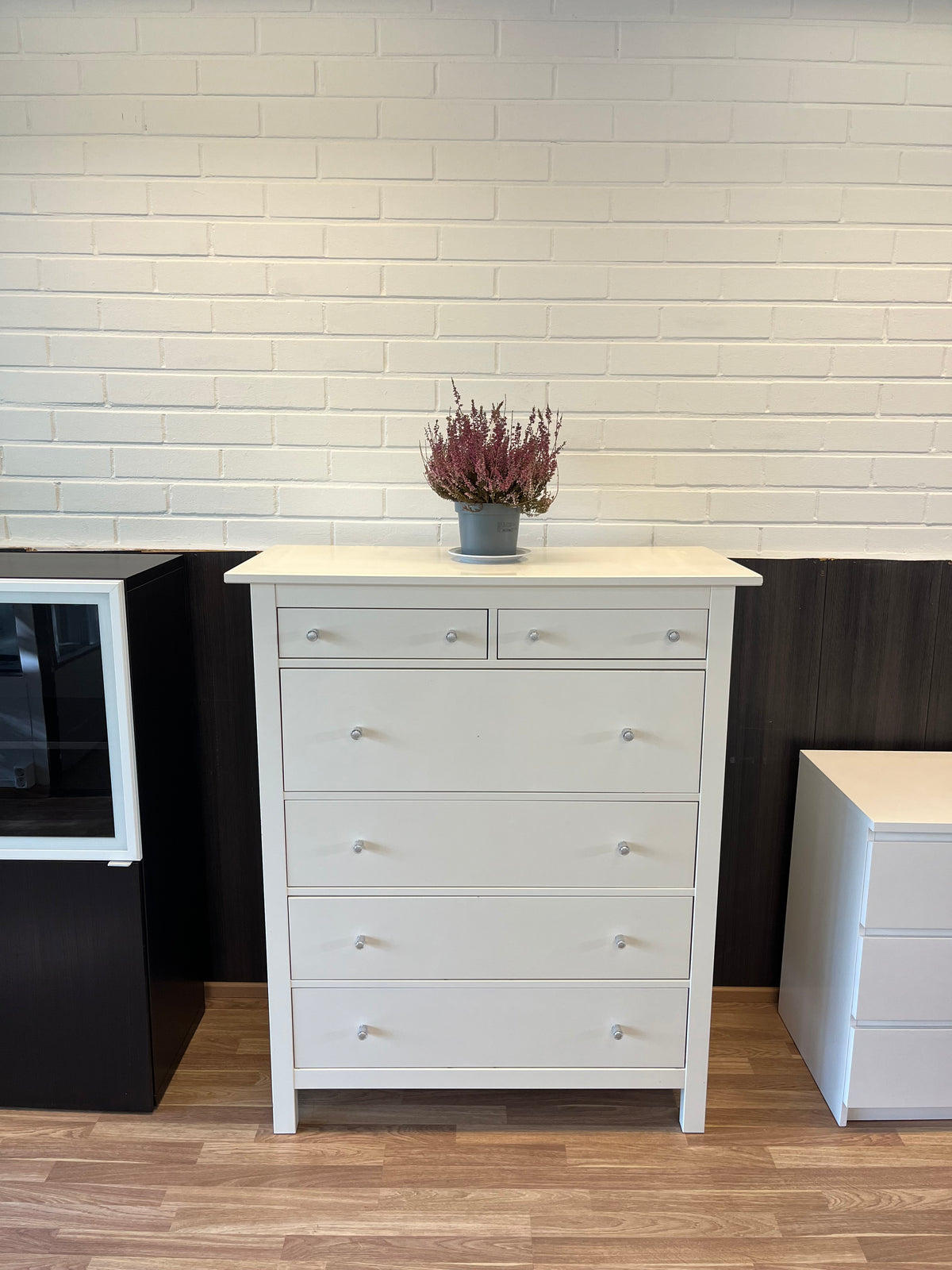 IKEA HEMNES Lipasto, 6 laatikkoa, valkoinen