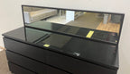 IKEA MALM Lipasto Lasilevyllä, 6 laatikkoa & Peili mukaan, musta