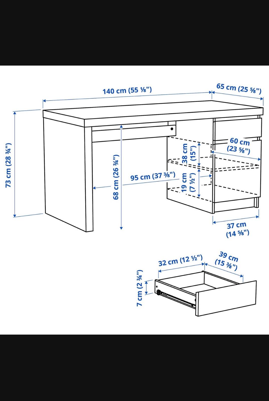 IKEA MALM Työpöytä