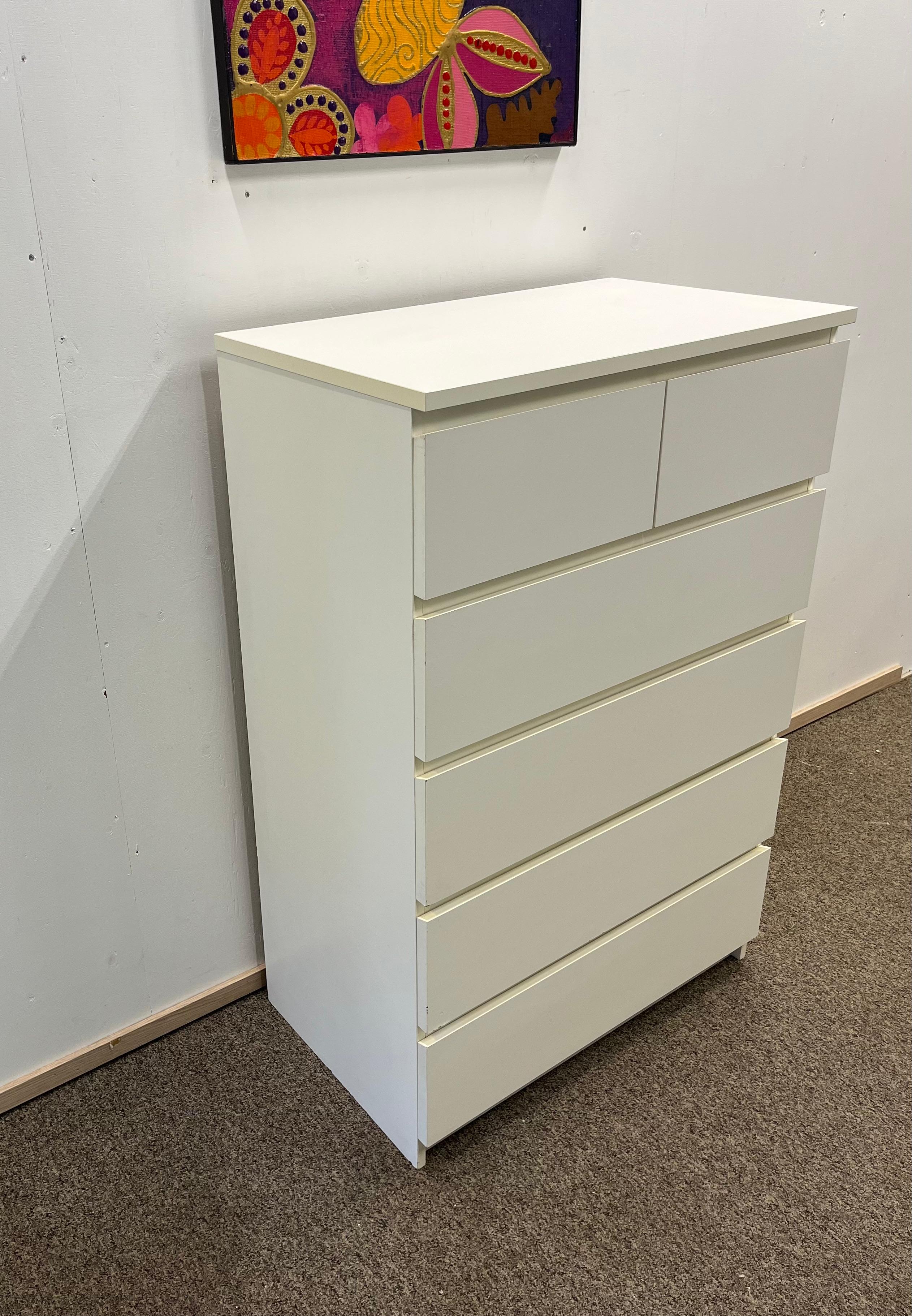 IKEA MALM Lipasto, 6 laatikkoa
