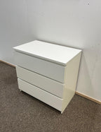 IKEA MALM Lipasto, 3 laatikkoa, valkoinen