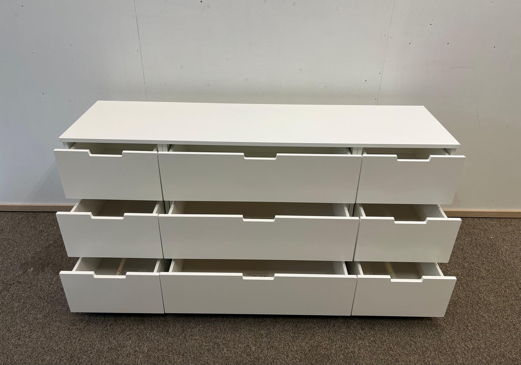IKEA NORDLI Lipasto 9 laatikkoa, valkoinen