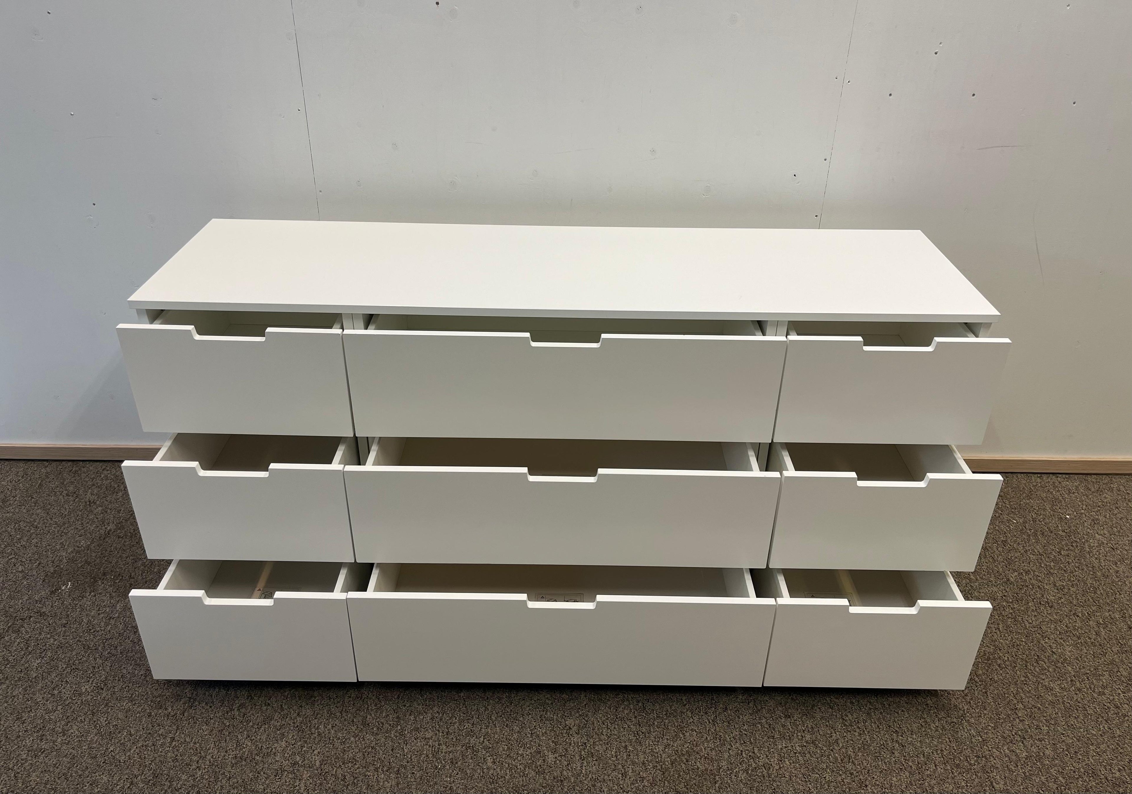 IKEA NORDLI Lipasto 9 laatikkoa, valkoinen