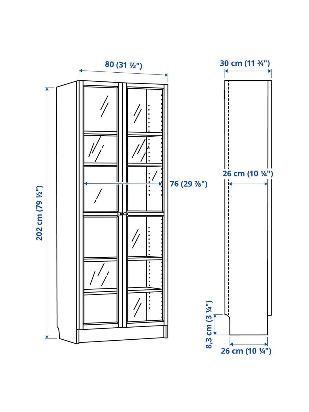 IKEA BILLY / OXBERG Kirjahylly