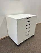 IKEA ALEX Laatikosto + pyörät, valkoinen