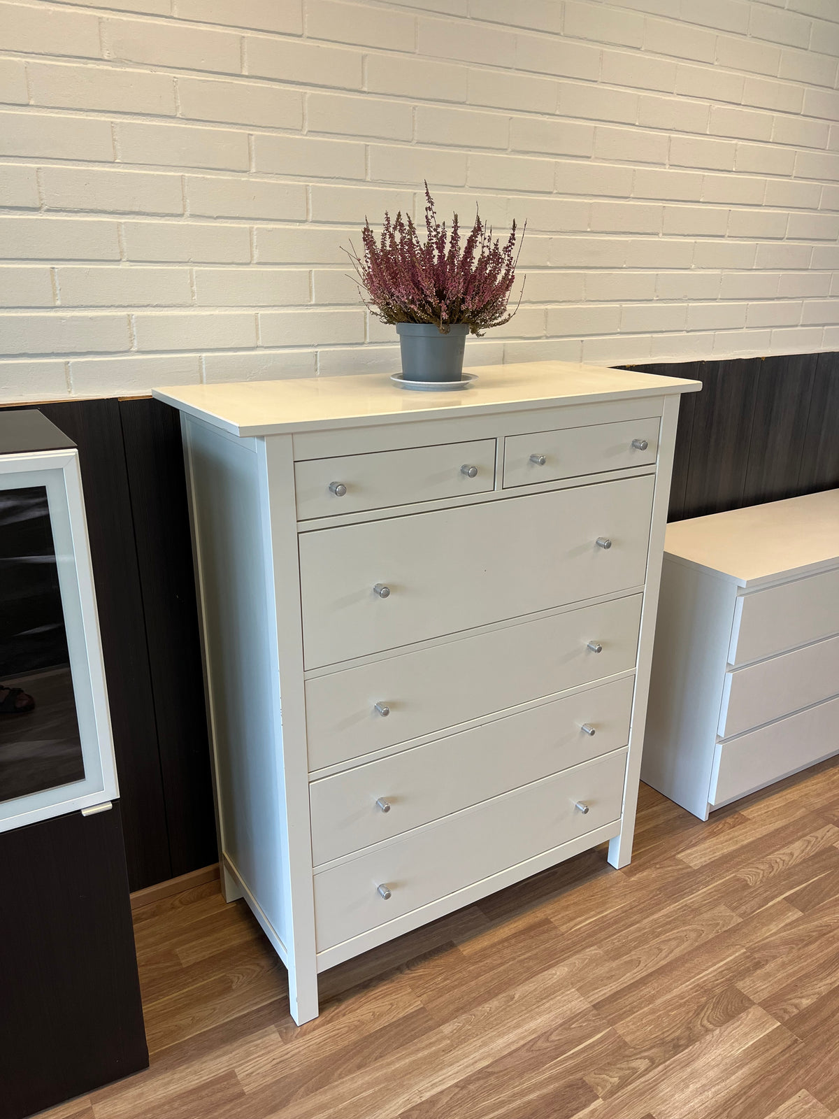 IKEA HEMNES Lipasto, 6 laatikkoa, valkoinen