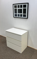 IKEA MALM Lipasto, 3 laatikkoa, valkoinen