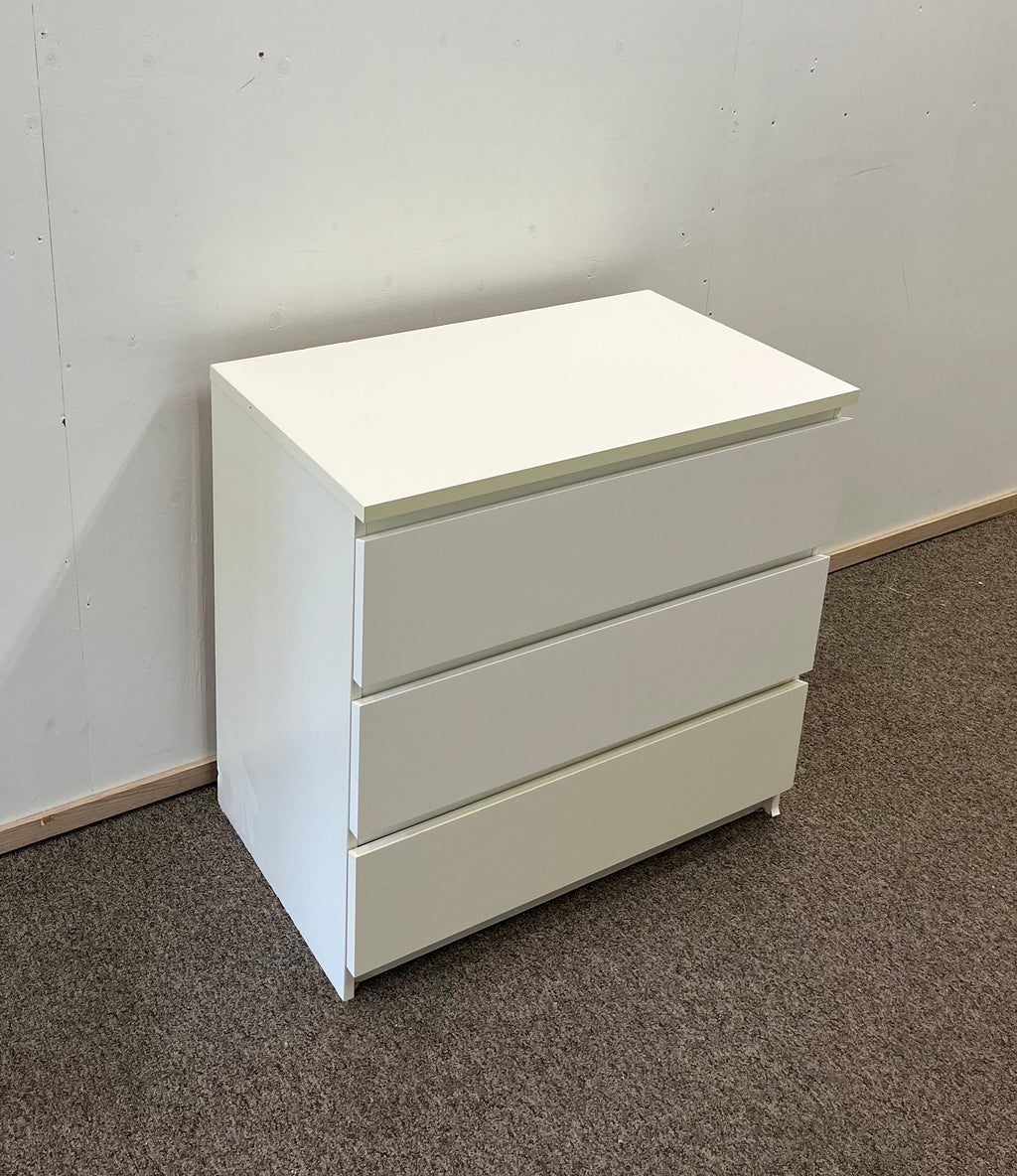 IKEA MALM Lipasto, 3 laatikkoa, valkoinen