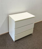 IKEA MALM Lipasto, 3 laatikkoa, valkoinen