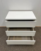 IKEA MALM Lipasto, 3 laatikkoa, valkoinen