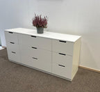 IKEA NORDLI Lipasto 9 laatikkoa, valkoinen