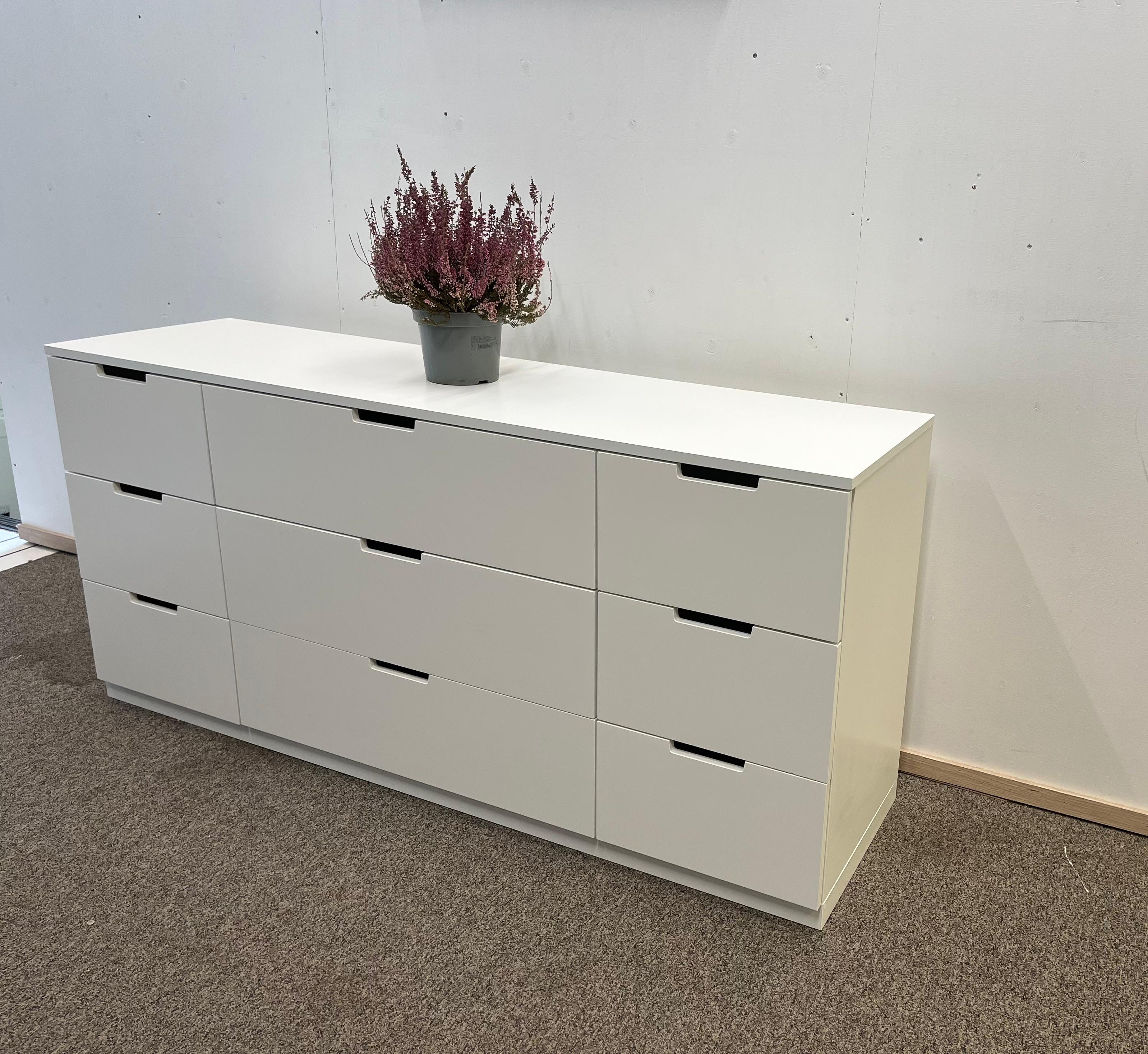 IKEA NORDLI Lipasto 9 laatikkoa, valkoinen