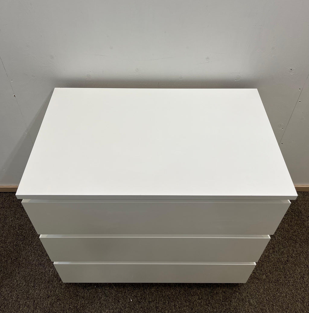 IKEA MALM Lipasto, 3 laatikkoa, valkoinen