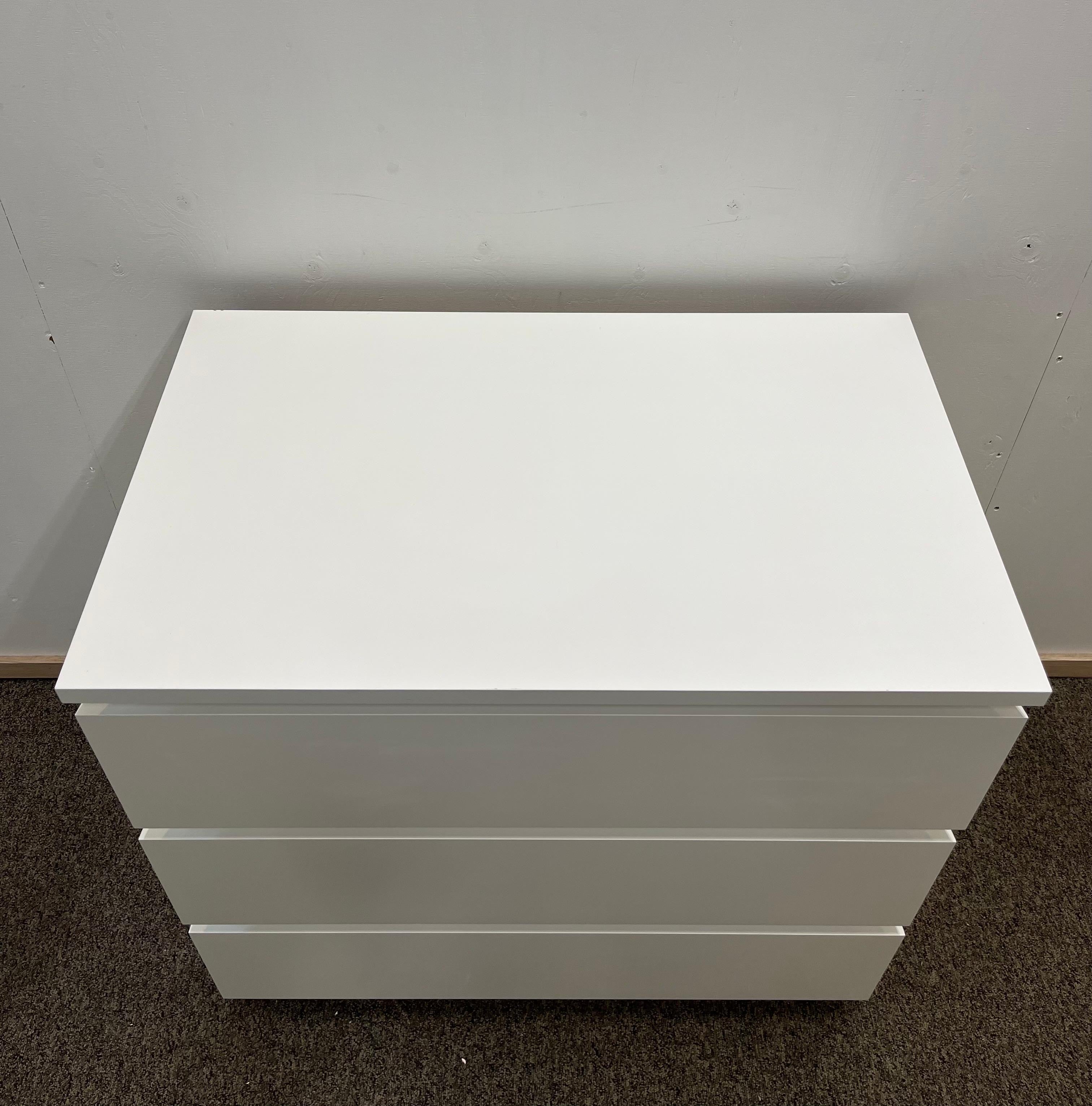 IKEA MALM Lipasto, 3 laatikkoa, valkoinen