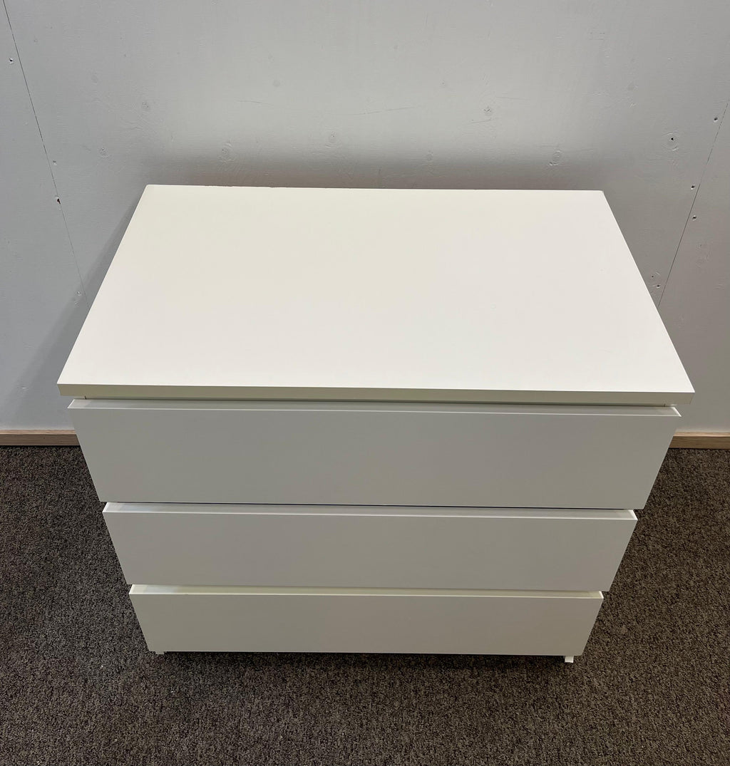 IKEA MALM Lipasto, 3 laatikkoa, valkoinen