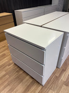 IKEA MALM Lipasto, 3 laatikkoa, valkoinen