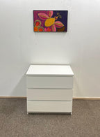 IKEA MALM Lipasto, 3 laatikkoa, valkoinen