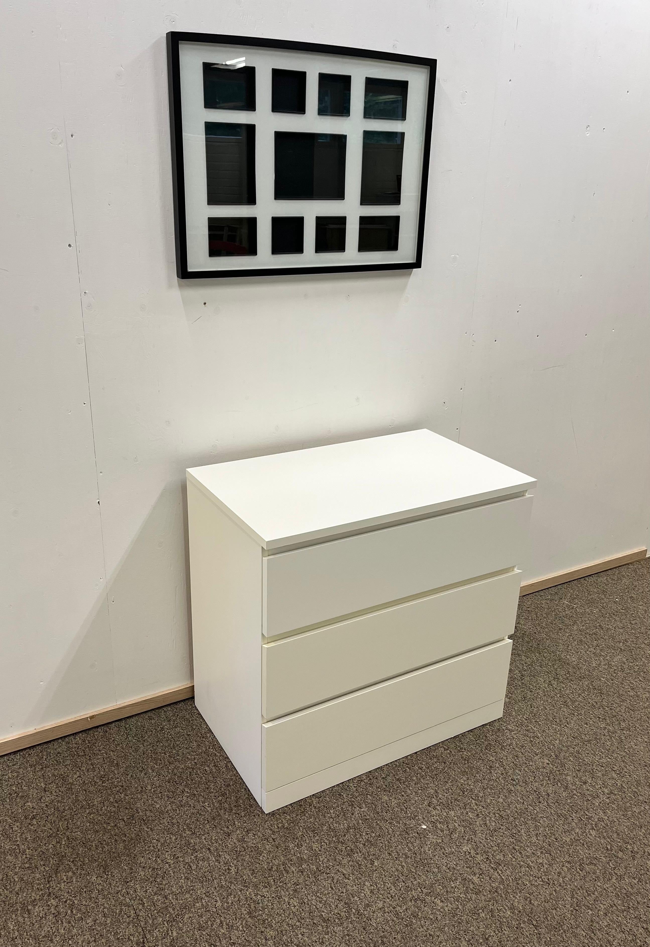 IKEA MALM Lipasto, 3 laatikkoa, valkoinen