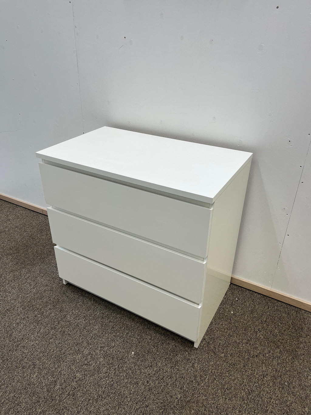 IKEA MALM Lipasto, 3 laatikkoa, valkoinen
