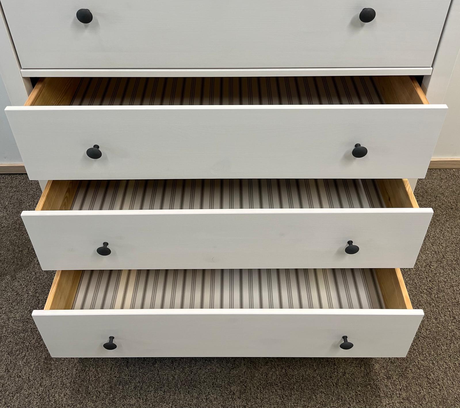 IKEA HEMNES Lipasto, 6 laatikkoa, valkoiseksi petsattu