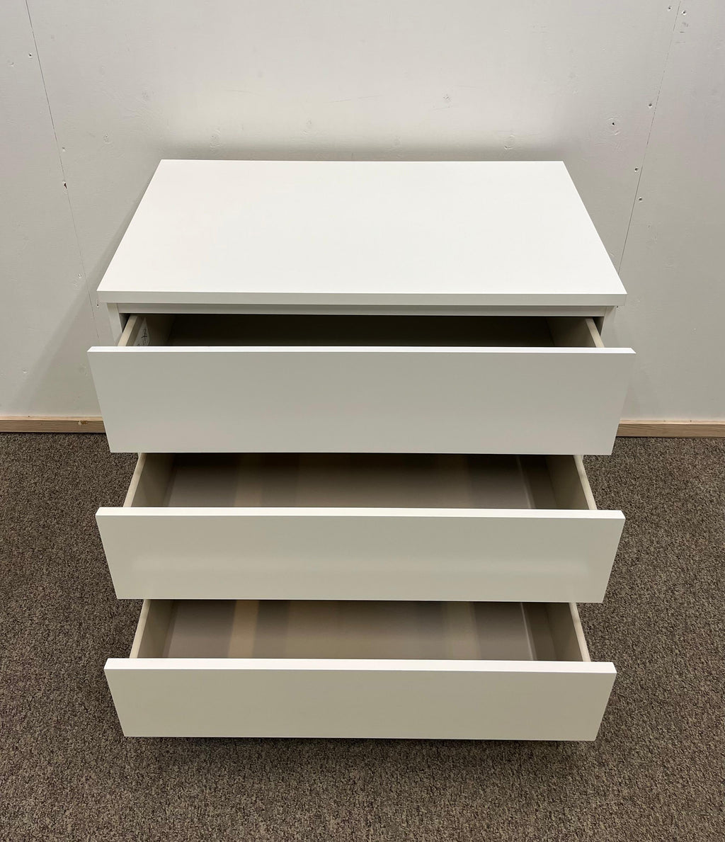 IKEA MALM Lipasto, 3 laatikkoa, valkoinen