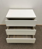 IKEA MALM Lipasto, 3 laatikkoa, valkoinen