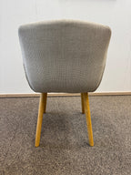 JYSK ADSLEV Ruokapöydän tuoli, 4 kpl, beige kangas/luonn.tammenvärinen