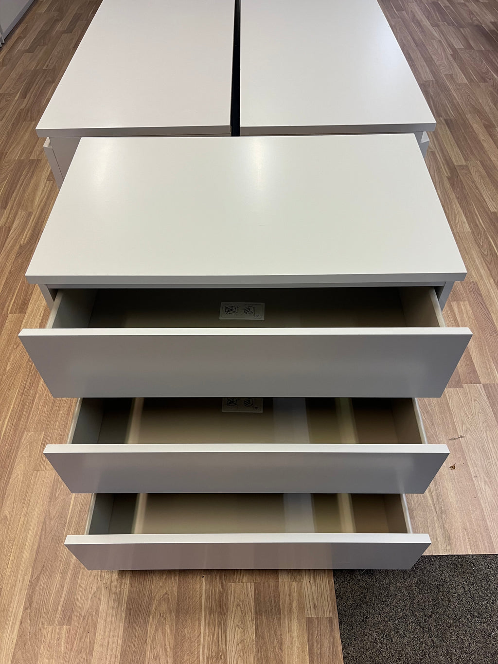 IKEA MALM Lipasto, 3 laatikkoa, valkoinen