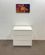 IKEA MALM Lipasto, 3 laatikkoa, valkoinen