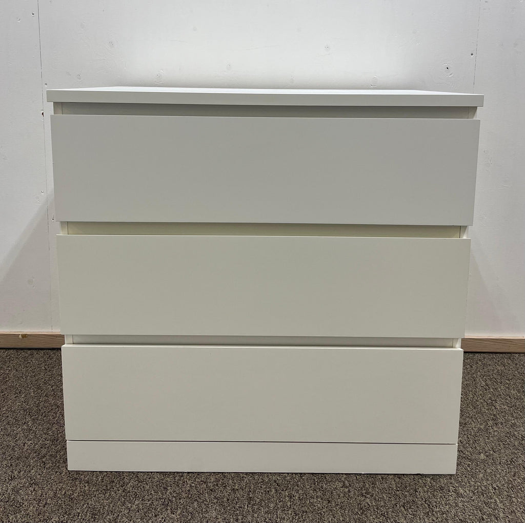 IKEA MALM Lipasto, 3 laatikkoa, valkoinen