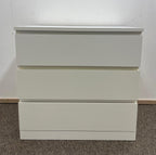 IKEA MALM Lipasto, 3 laatikkoa, valkoinen