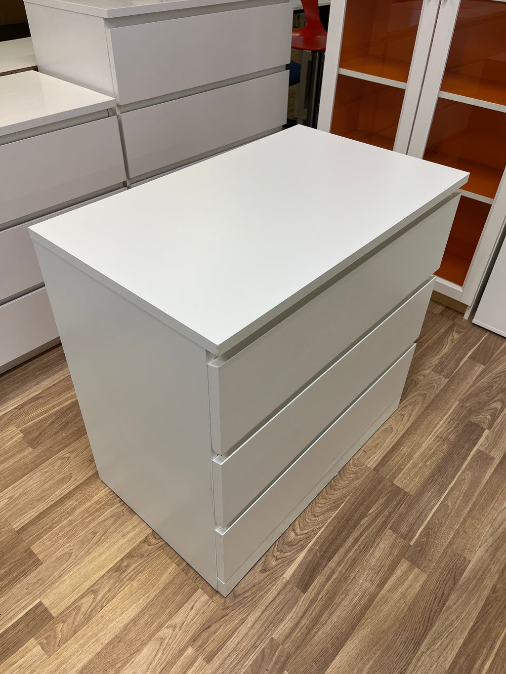 IKEA MALM Lipasto, 3 laatikkoa, valkoinen