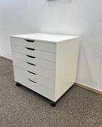 IKEA ALEX Laatikosto + pyörät, valkoinen