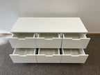 IKEA NORDLI Lipasto, 6 laatikkoa, valkoinen