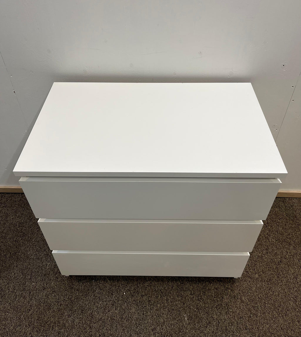 IKEA MALM Lipasto, 3 laatikkoa, valkoinen