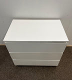 IKEA MALM Lipasto, 3 laatikkoa, valkoinen