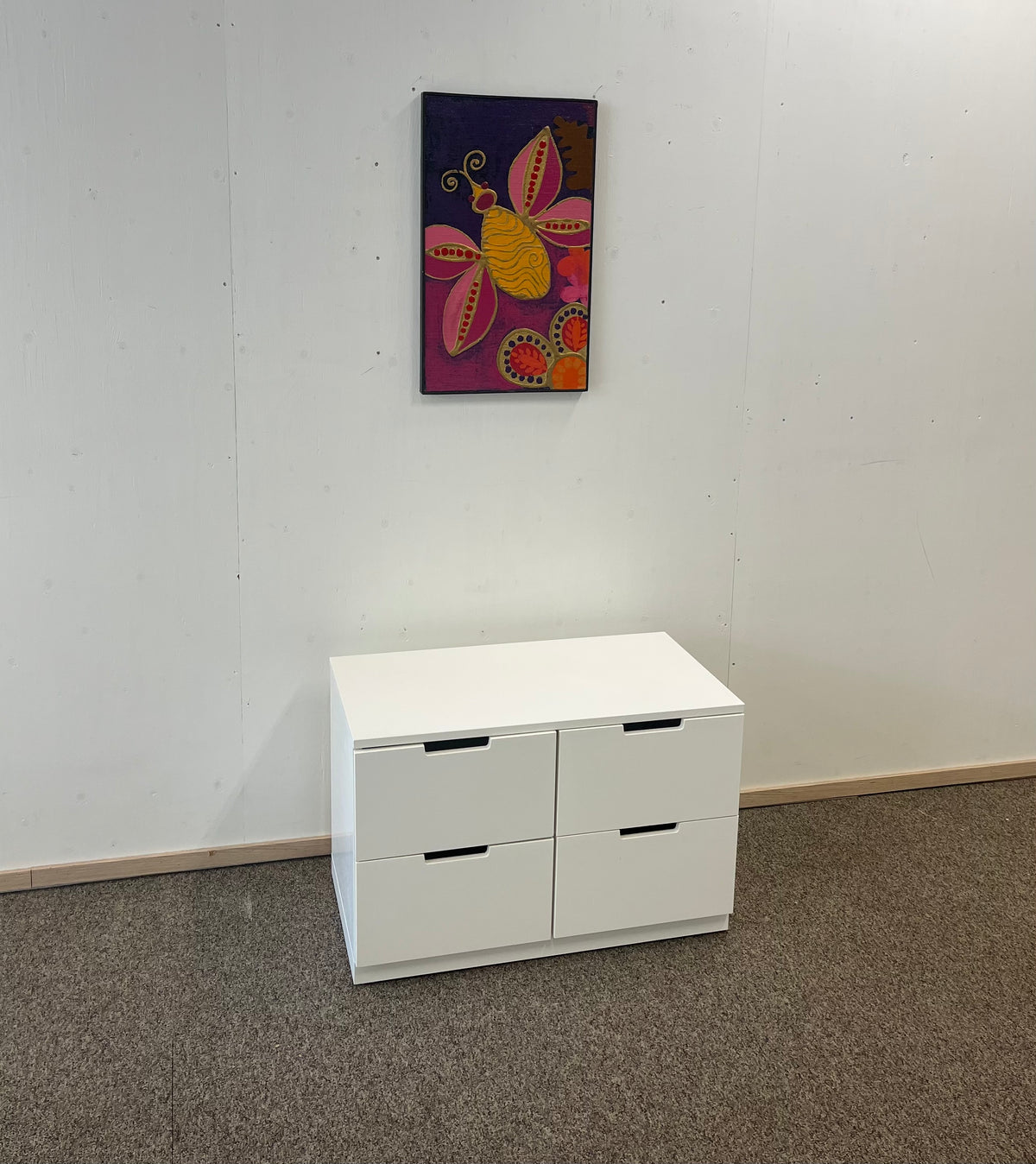 IKEA NORDLI Lipasto, 4 laatikkoa, valkoinen