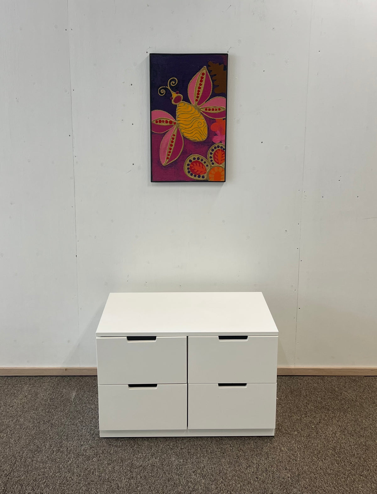 IKEA NORDLI Lipasto, 4 laatikkoa, valkoinen