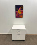 IKEA ALEX Laatikosto + pyörät, valkoinen